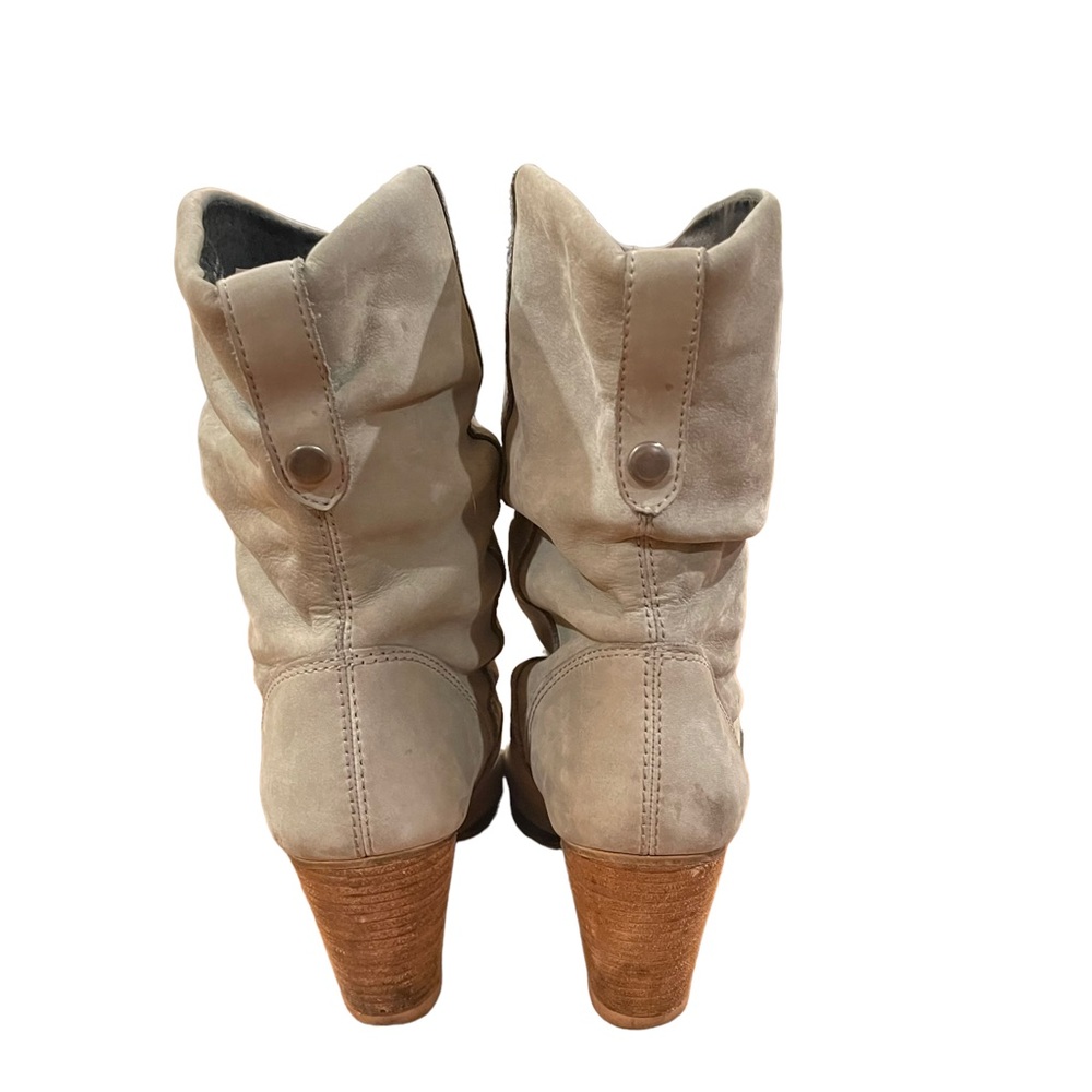 Aldo Women’s Gray Slouchy Round Toe Cone Heel Boots Size 8.5 - Picture 5 of 7